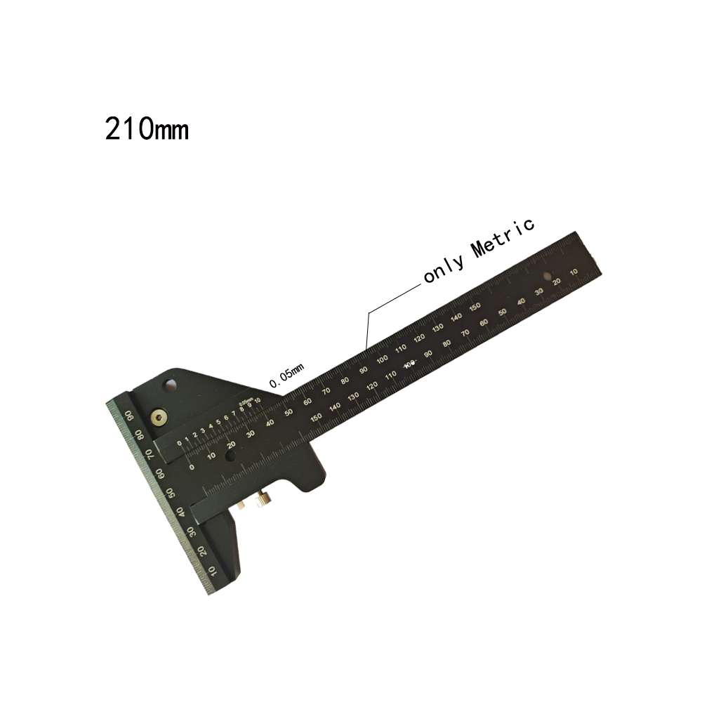 Aluminum Alloy Scale Metric Measure Scribing Ruler Woodworking Marking Tool
