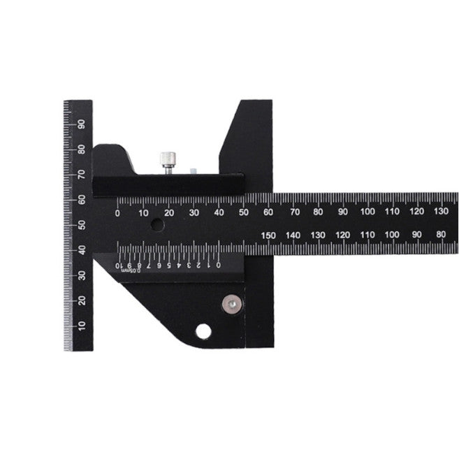 Aluminum Alloy Scale Metric Measure Scribing Ruler Woodworking Marking Tool