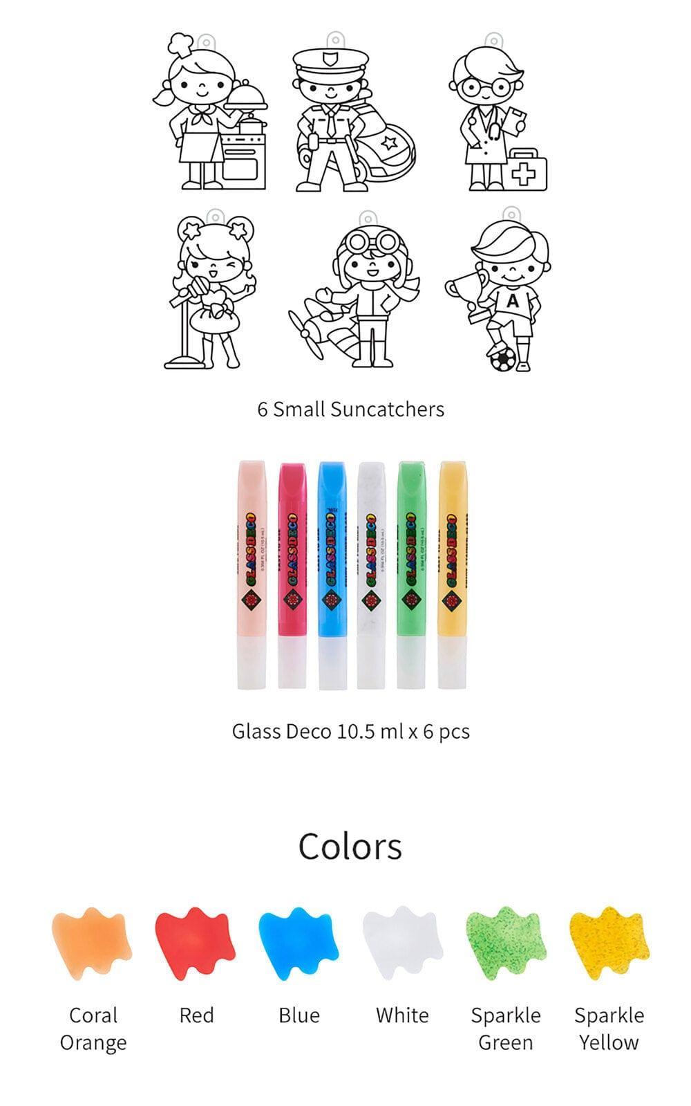 Amos Creative Suncatcher Painting Set For Kids With 6 Colors And Fun Diy Craft