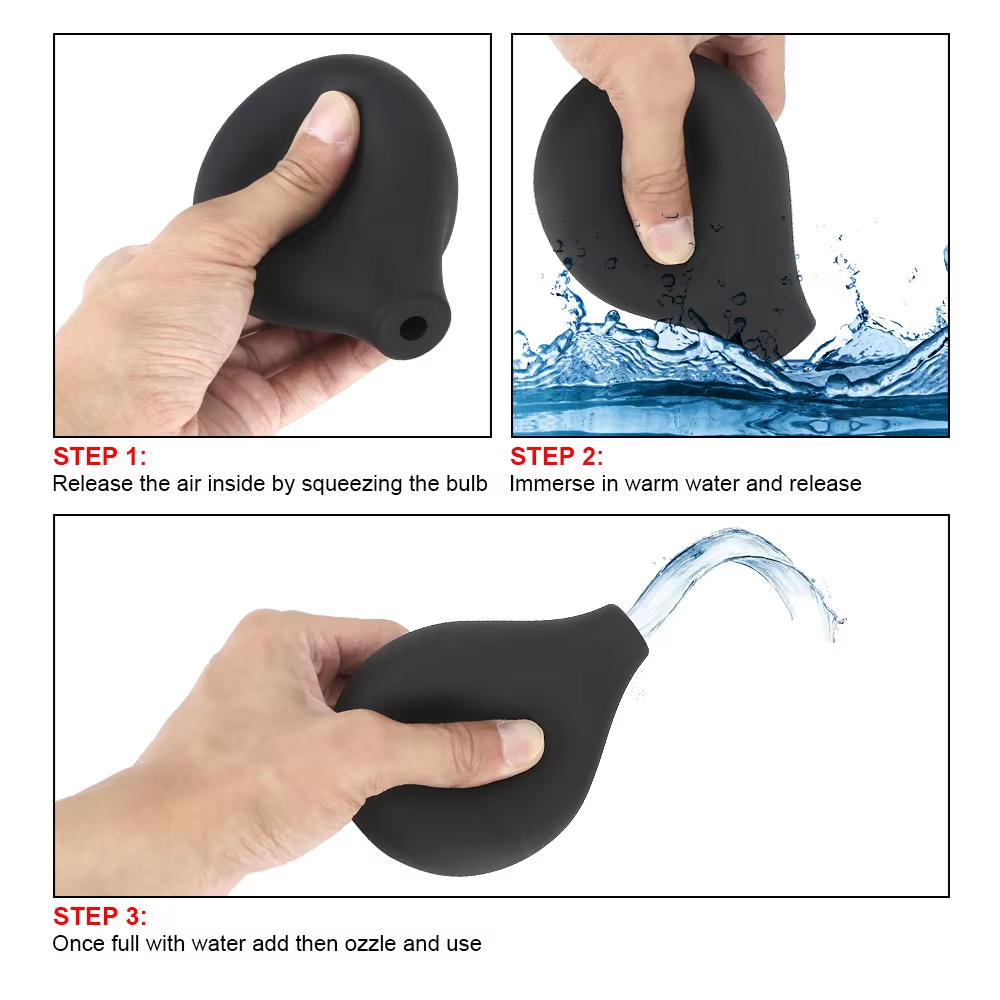 Anal Washer Nozzle Pump Vaginal Shower Butt Plug Sex Toys Douche Enema