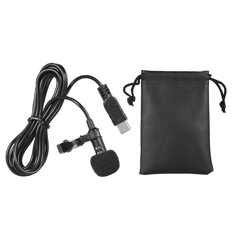 150Cm Professional Mini Usb Omni Directional Stereo Mic Microphone With Collar Clip For Gopro Hero 3 4