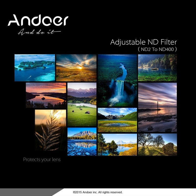 55Mm Nd Fader Neutral Density Nd2 To Nd400 Variable Filter For Canon Nikon Dslr Camera