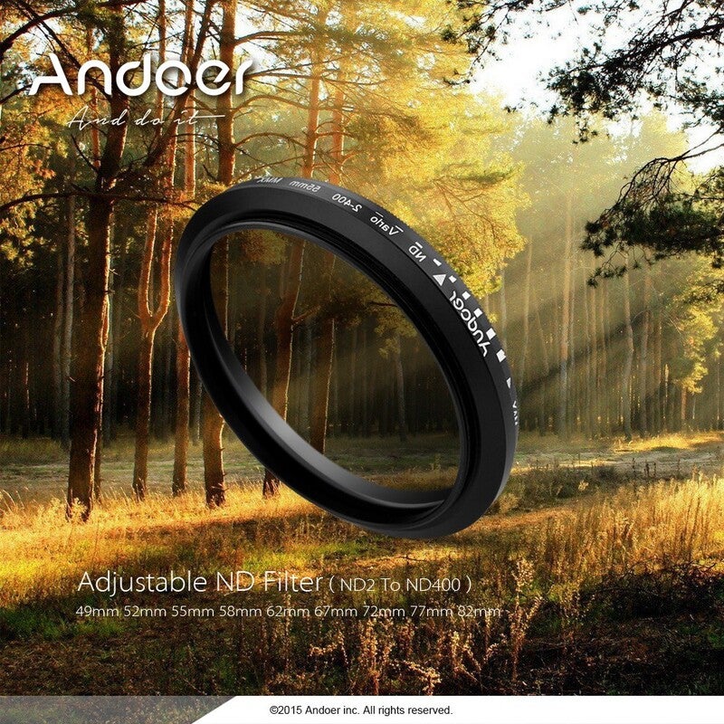 55Mm Nd Fader Neutral Density Nd2 To Nd400 Variable Filter For Canon Nikon Dslr Camera