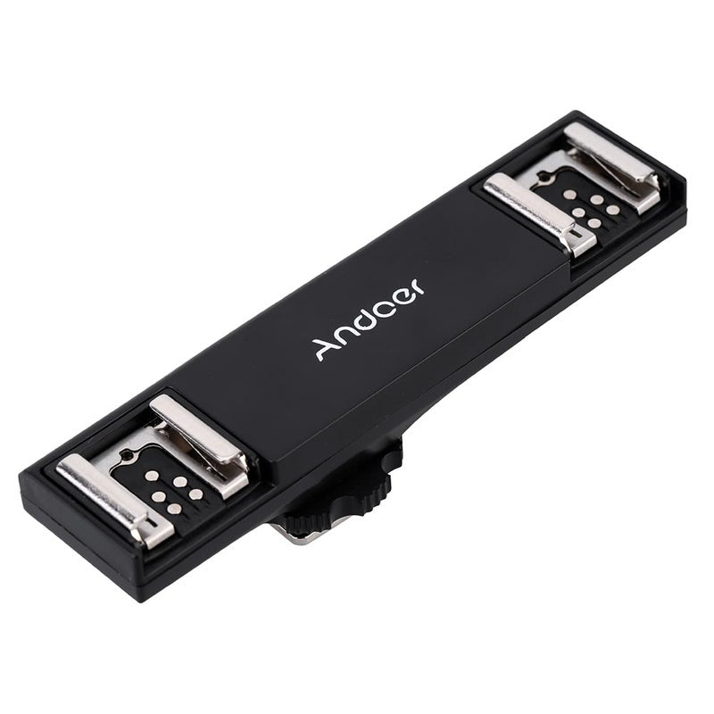Dual Hot Shoe Flash Speedlite Light Bracket Splitter For Canon 7Dii 70D 5Dr 5Drs 5Diii 6D Dslr Camera Camcorder
