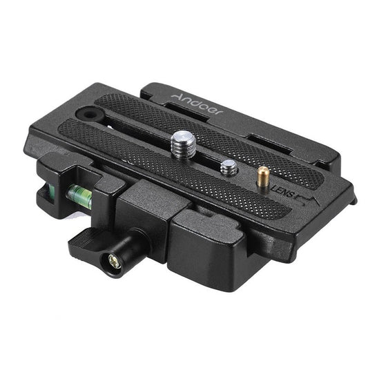 Video Camera Tripod Quick Release Clamp Adapter With Plate Compatible For Manfrotto Head