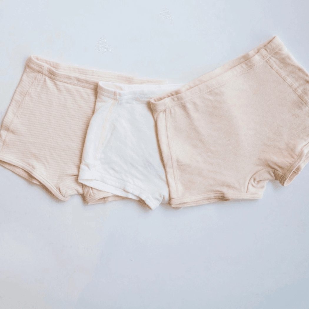 Angel Dept Organic Cotton Girl Boxer Briefs White Size 140 Soft Comfortable Eco Friendly