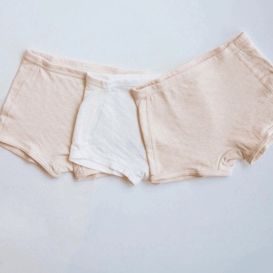 Angel Dept Organic Cotton Girl Boxer Briefs White Size 140 Soft Comfortable Eco Friendly