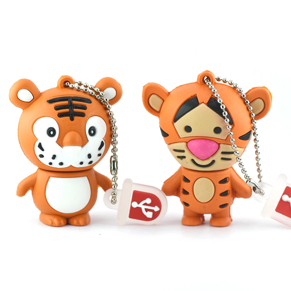 Animal Leopard Usb Flash Drive Cartoon Tiger Pink Pig Memory Stick