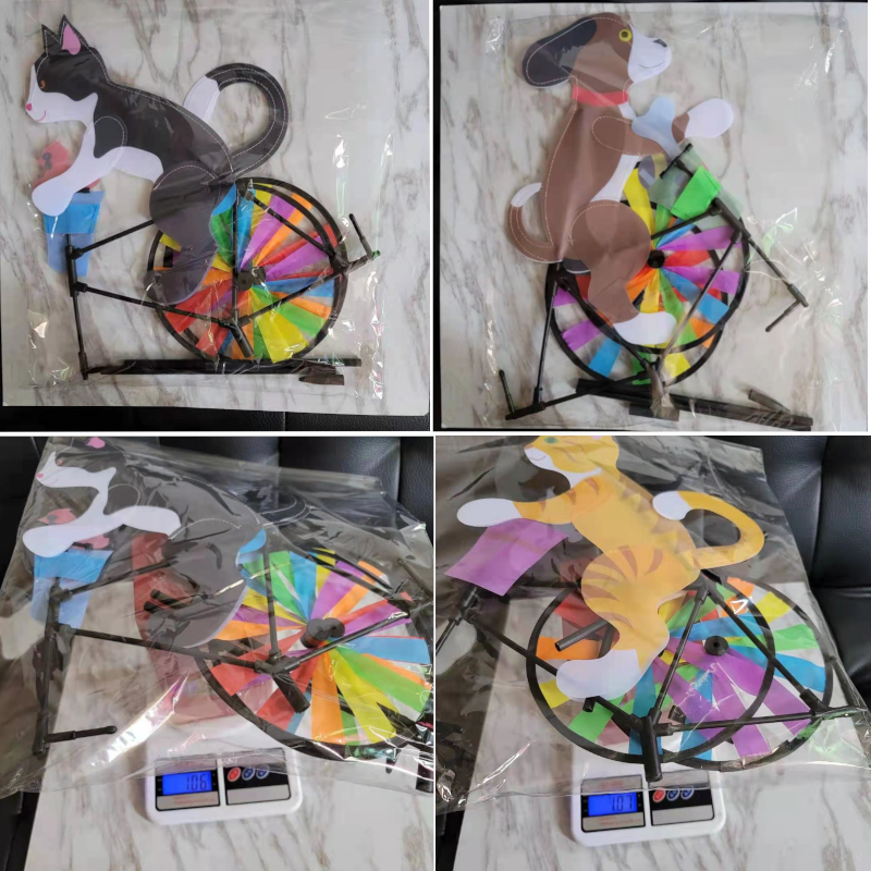 Animal Bicycle Windmill Wheel Spinner Garden Decorations