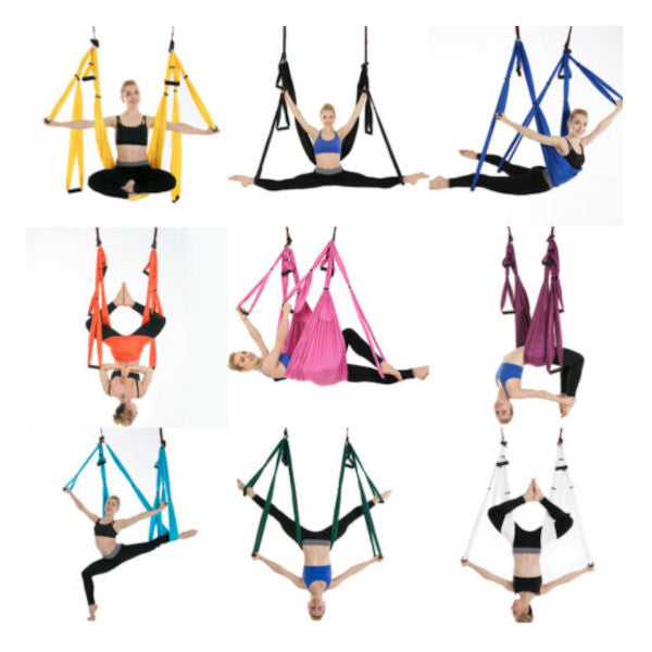 Anti Gravity Aerial Yoga Hammock Hanging Belt Swing Trapeze Gym Fitness Exercises
