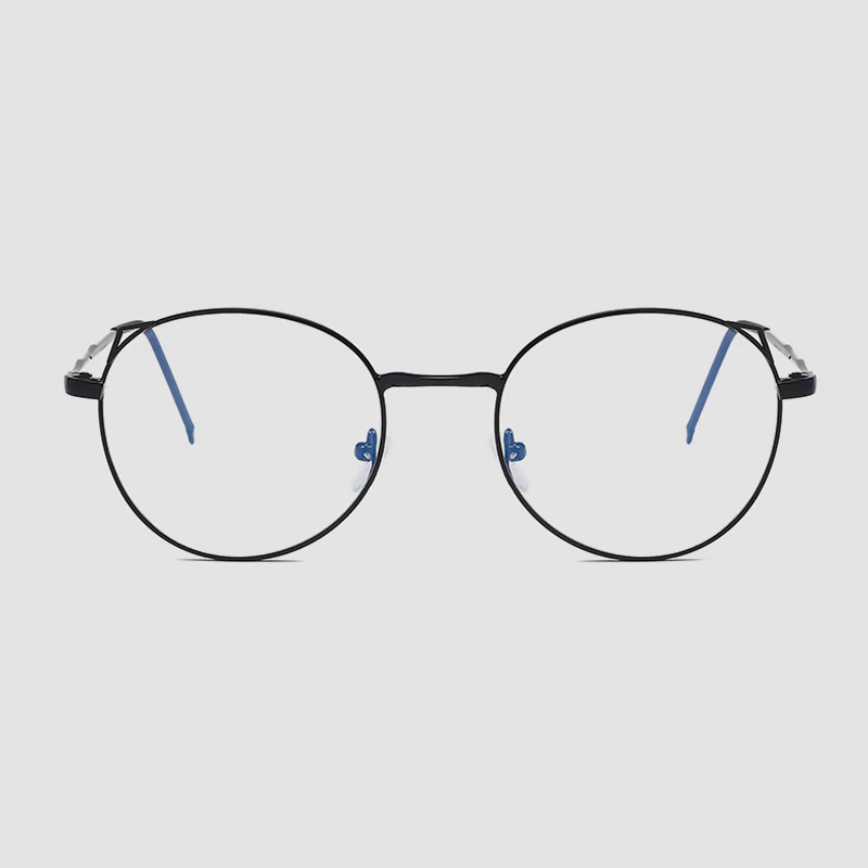 Anti Blue Light Ray Glasses Cat Ear Metal Frame Men Women Black