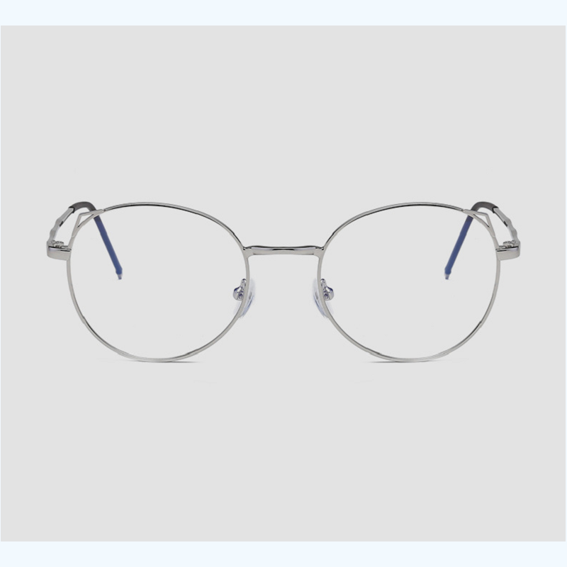 Anti Blue Light Ray Glasses Cat Ear Metal Frame Men Women Silver