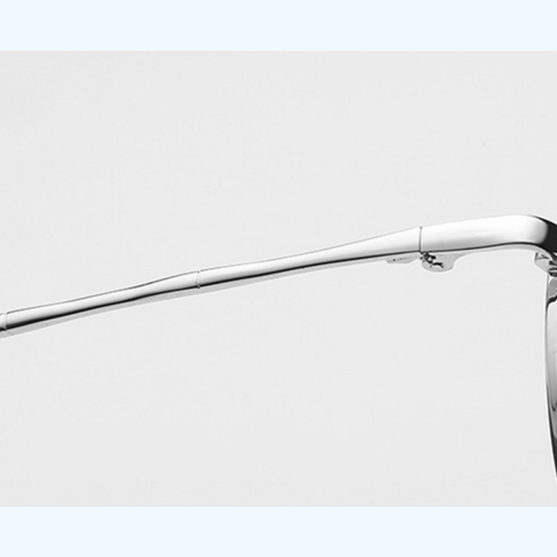 Anti Blue Light Ray Glasses Cat Ear Metal Frame Men Women Silver