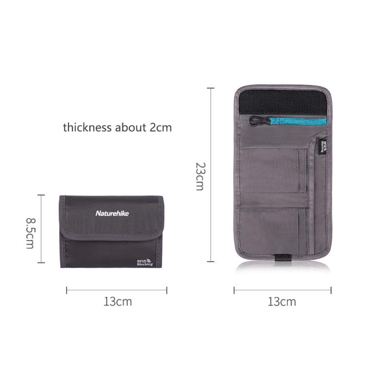 Anti Theft Fried Blocking Travel Wallet Multi Functional Flight Ticket Document Package Storgage Bag