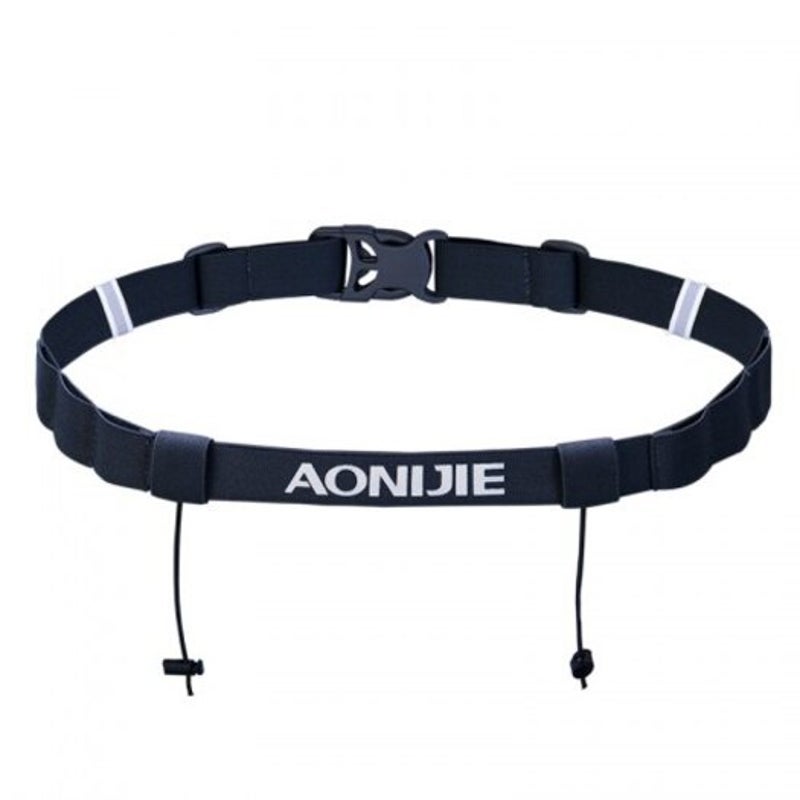 E4076 E4085 Running Race Number Belt Waist Pack Bib Holder For Triathlon Marathon Cycling Black