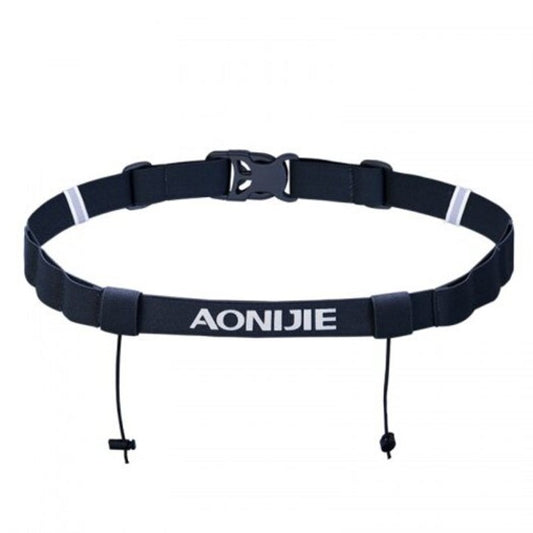 E4076 E4085 Running Race Number Belt Waist Pack Bib Holder For Triathlon Marathon Cycling Black