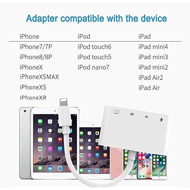 Card Readers Apple Mobile Phone Four In One Sd Tf 4 1 Usb Camera Connection Kit Compatible Iphone Ipad Ipod