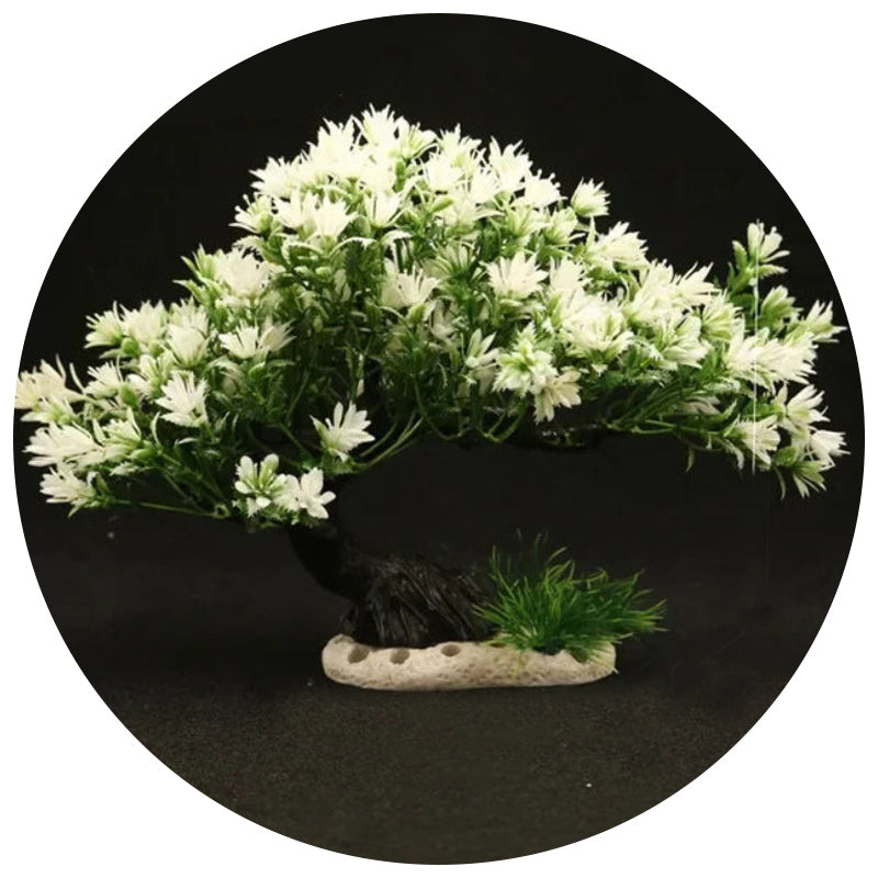 Aquarium Ornaments Simulation Plants Fish Tank Landscaping Decorations Plastic Water Flowers Trees Rocks Accessories