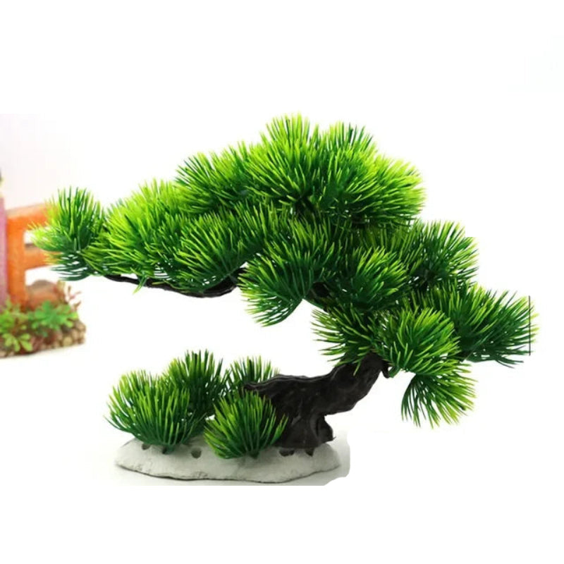 Aquarium Ornaments Simulation Plants Fish Tank Landscaping Decorations Plastic Water Flowers Trees Rocks Accessories