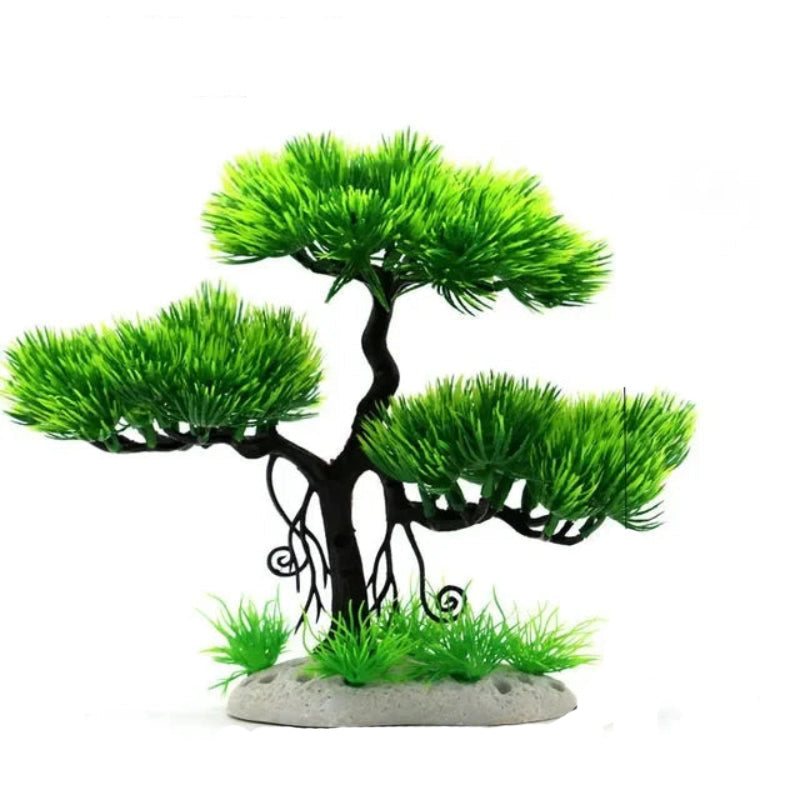 Aquarium Ornaments Simulation Plants Fish Tank Landscaping Decorations Plastic Water Flowers Trees Rocks Accessories