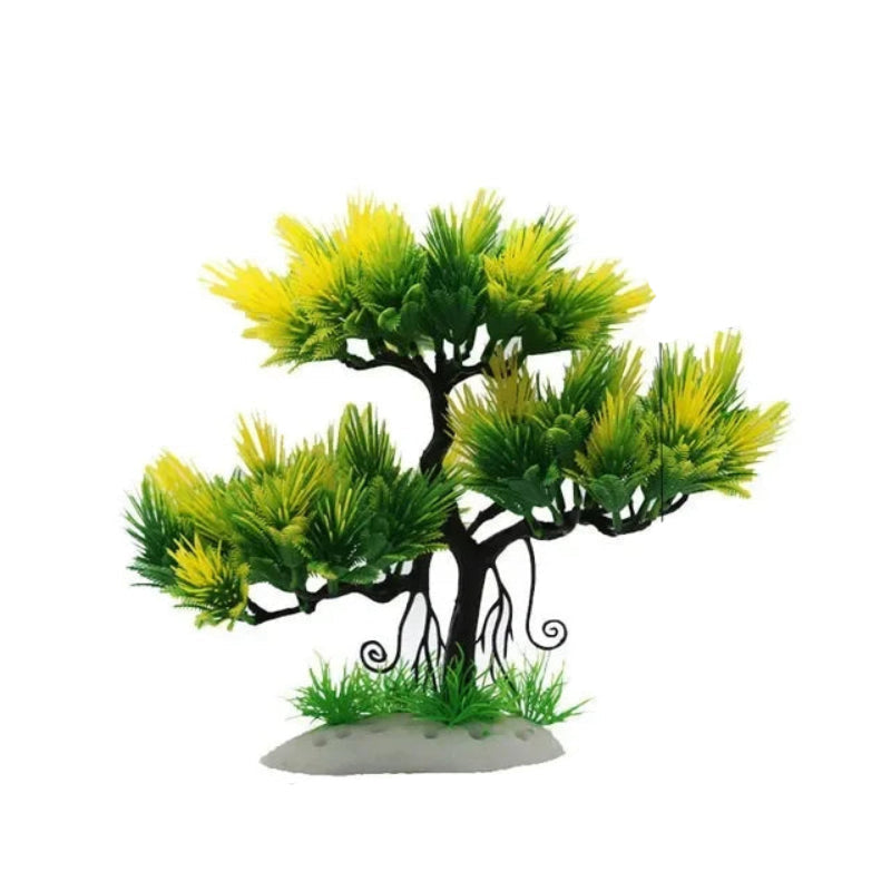 Aquarium Ornaments Simulation Plants Fish Tank Landscaping Decorations Plastic Water Flowers Trees Rocks Accessories