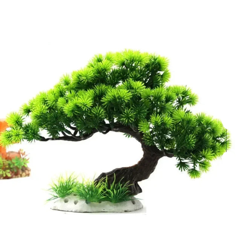 Aquarium Ornaments Simulation Plants Fish Tank Landscaping Decorations Plastic Water Flowers Trees Rocks Accessories