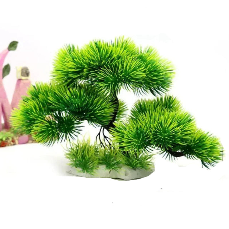 Aquarium Ornaments Simulation Plants Fish Tank Landscaping Decorations Plastic Water Flowers Trees Rocks Accessories