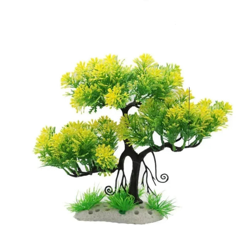 Aquarium Ornaments Simulation Plants Fish Tank Landscaping Decorations Plastic Water Flowers Trees Rocks Accessories