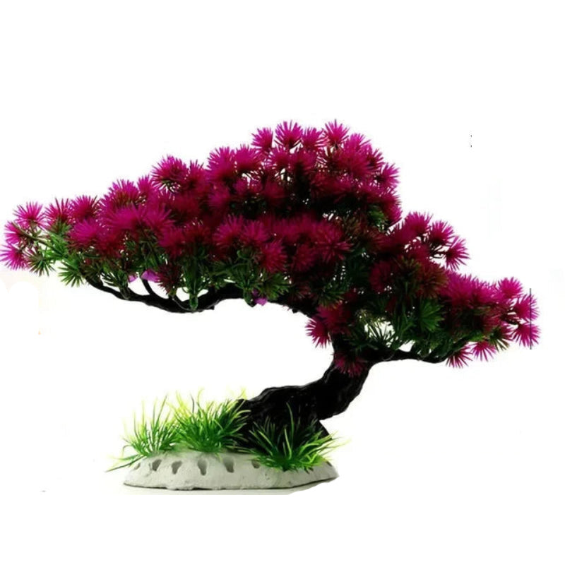 Aquarium Ornaments Simulation Plants Fish Tank Landscaping Decorations Plastic Water Flowers Trees Rocks Accessories