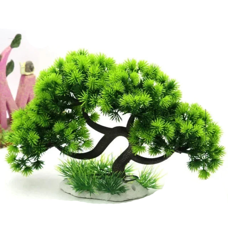 Aquarium Ornaments Simulation Plants Fish Tank Landscaping Decorations Plastic Water Flowers Trees Rocks Accessories