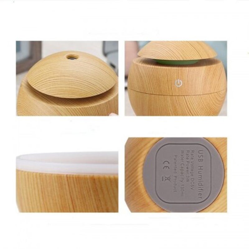 Aroma Essential Oil Diffuser 130Ml Aromatherapy Cool Mist Humidifier Fall Leaf Brown
