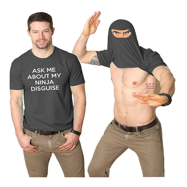 Ask Me About My Ninja Disguise Flip Funny T Shirt