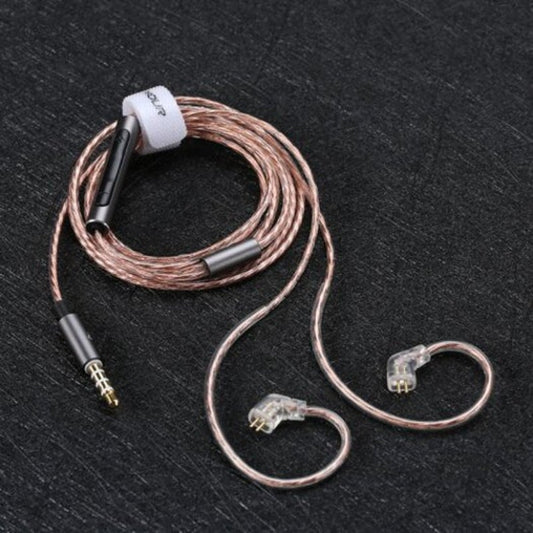 Feat / Mic 01 Hifi Earbuds Cable 0.78Mm 2 Pin Copper Core Earphone Wire With And In Line Control Gray