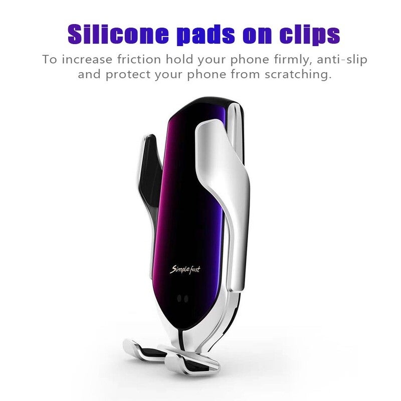Automatic Clamping 10W Car Wireless Charger Air Vent Phone Holder Charging Stand