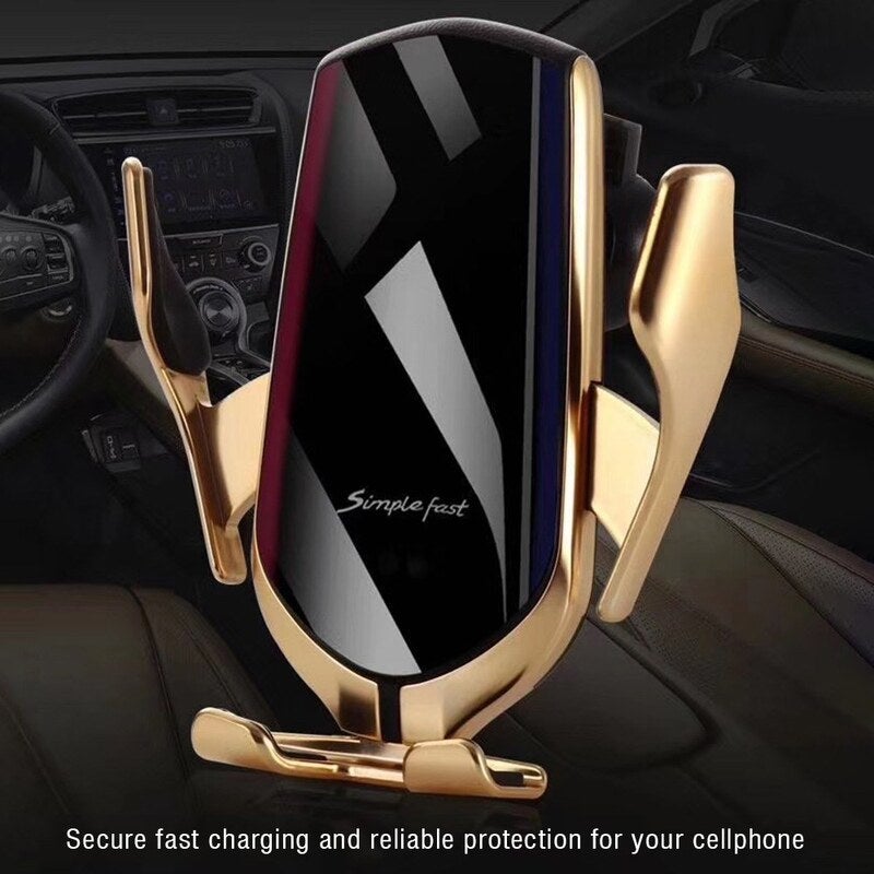 Automatic Clamping 10W Car Wireless Charger Air Vent Phone Holder Charging Stand
