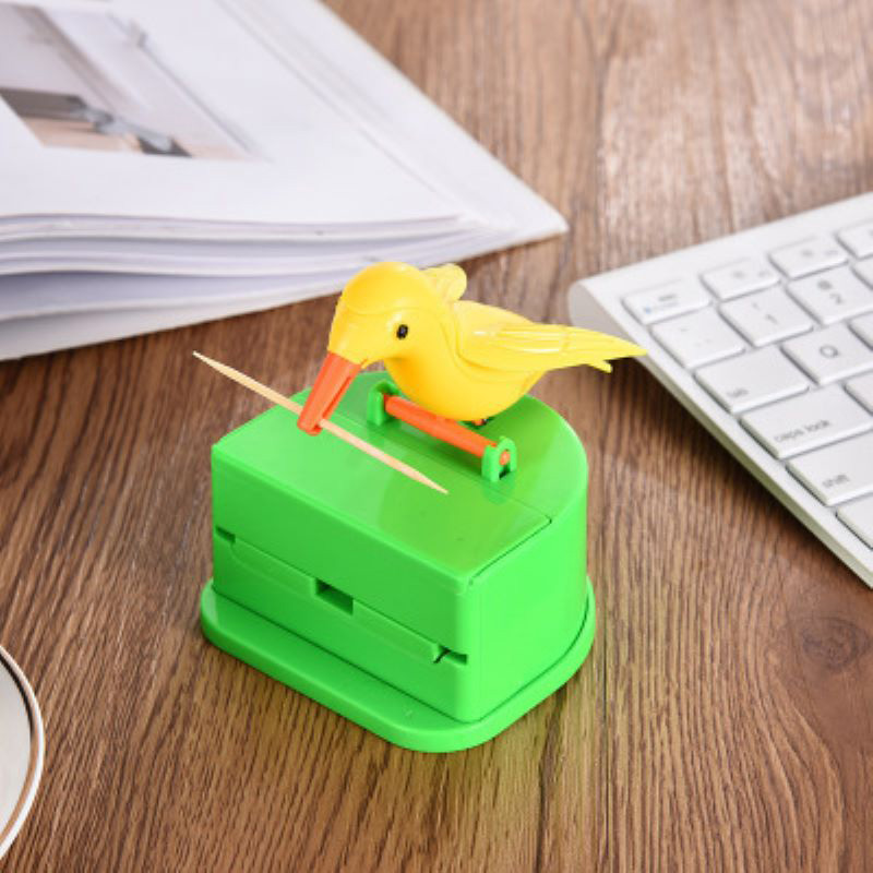 Automatic Bird Hummingbird Toothpick Dispenser Box Multi