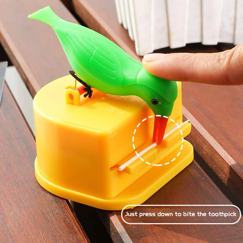 Automatic Bird Hummingbird Toothpick Dispenser Box Multi