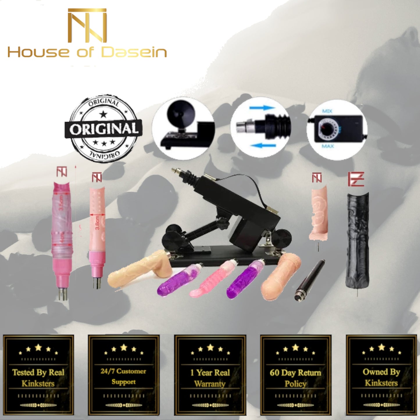 Automatic Sex Machine Plus Choose Your Own Attachments Dildos / Vibrator