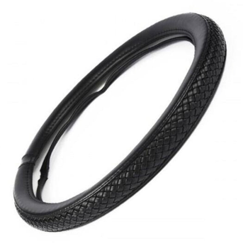 Pu Leather Steering Wheel Cover Black