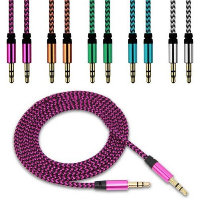 Aux Male To Cable 1M Silk Blue