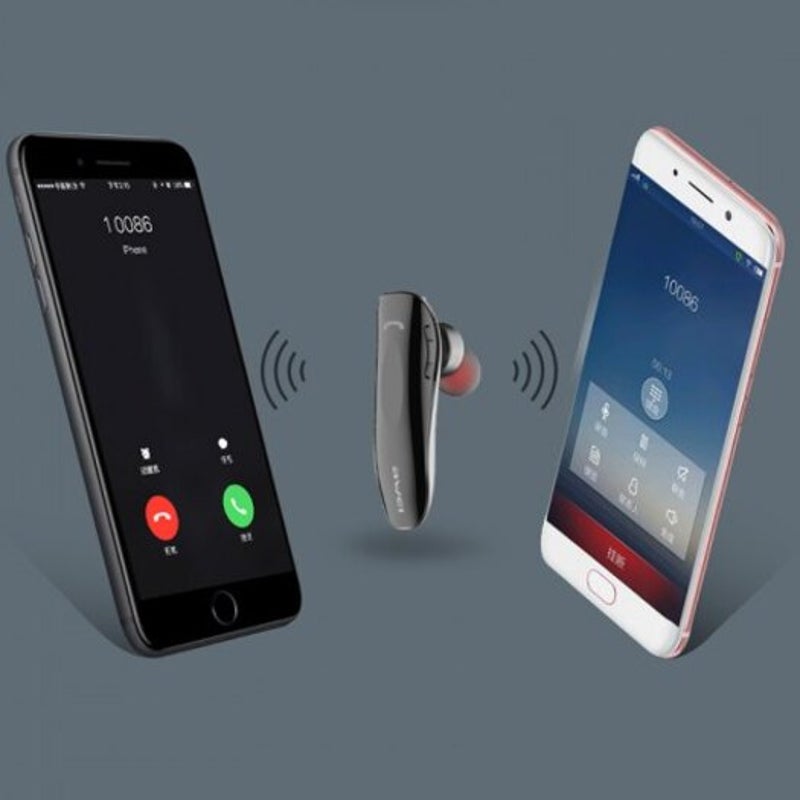 Awei N1 Single Wireless Bluetooth Headset Portable Multipoint Hd Business Headphone With Mic Gray