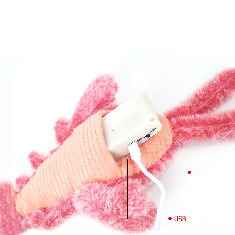 Usb Rechargeable Funny Jumping Lobster Cat Toy