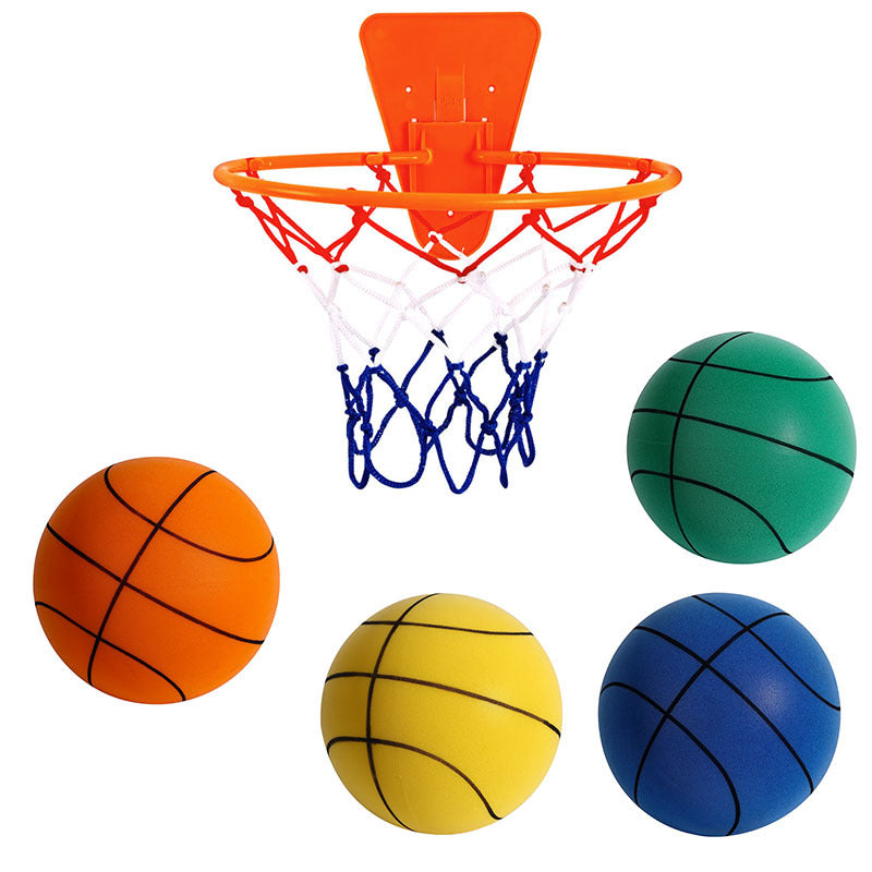 Silent High Density Foam Sports Ball Indoor Mute Basketball Soft Elastic Children Toy Games