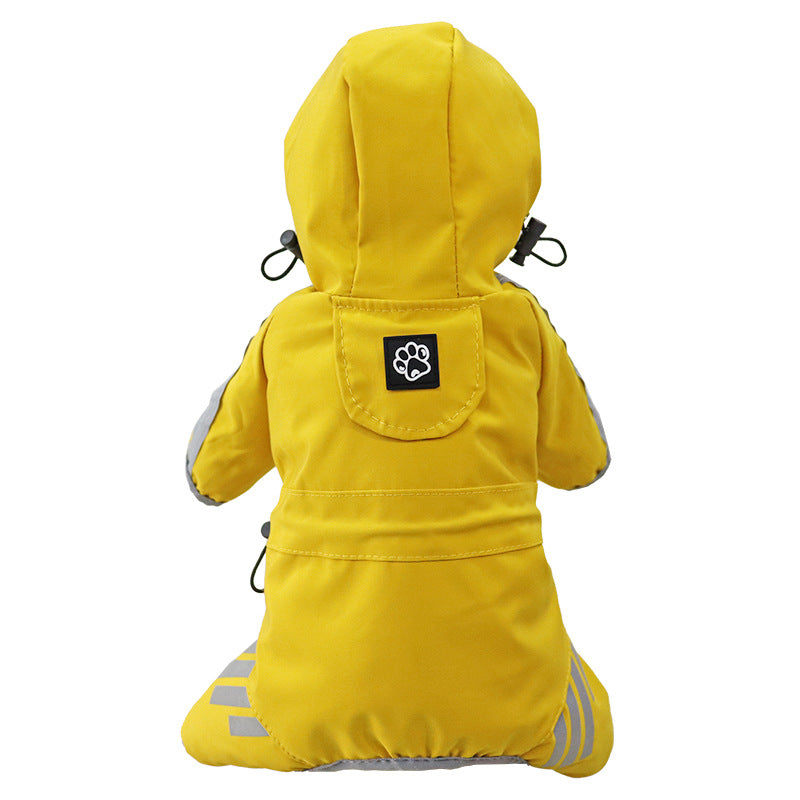 Dog Raincoat Full Package Four Feet Waterproof Cape Pet Products