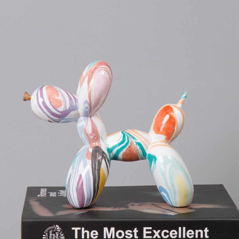 Fluid Balloon Dog Resin Ornaments Creative Living Room Home Artifact Desktop Decoration