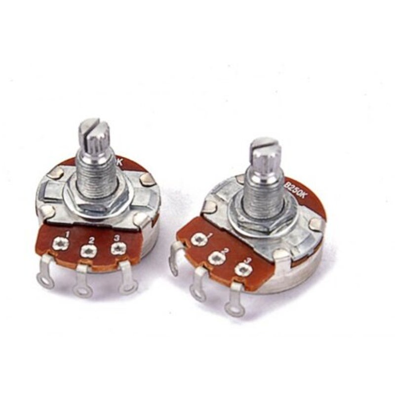 B250k Pots Guitar Potentiometer Long Shaft Silver