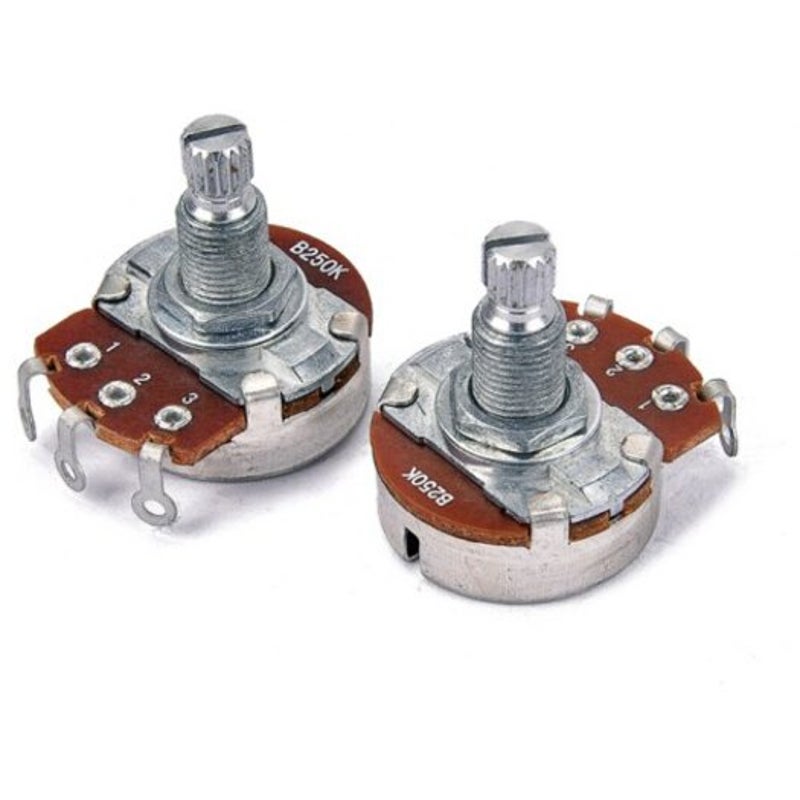 B250k Pots Guitar Potentiometer Long Shaft Silver