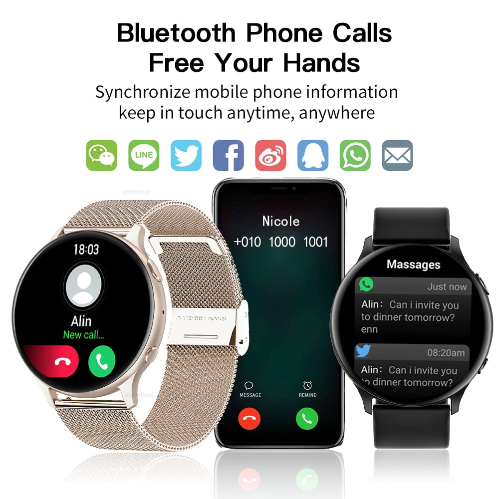 Voice Calling Smart Watch Women Bluetooth Fitness Heath Activity Tracker