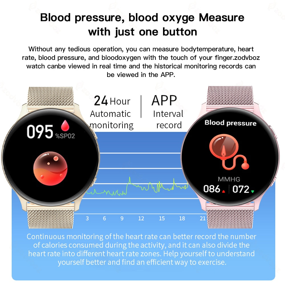 Voice Calling Smart Watch Women Bluetooth Fitness Heath Activity Tracker