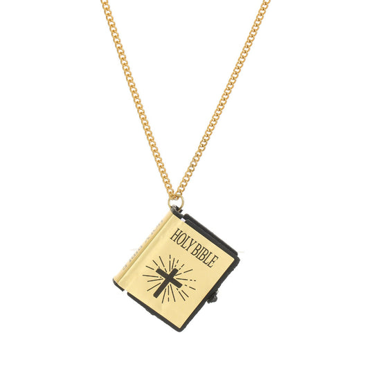 Stainless Steel Necklaces For Men Women Cross Bible Verses Pendant Fashion Jewelry